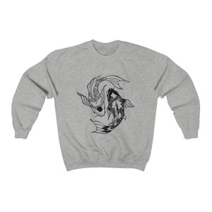 Koi Fisch Shirt Aesthetic Japanese Streetwear Indie Kleidung Vintage Oversized Crewneck Sweatshirt Alt Grunge Edgy Mall Goth Kleidung Y2K Bild 7