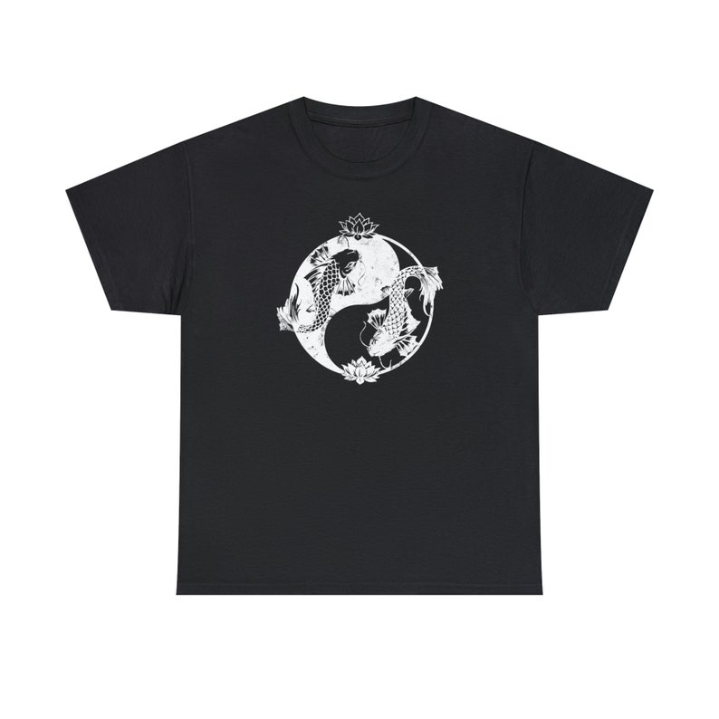 Koi Fish Shirt Oversized Shirt Japanese Shirt Edgy Graphic Tee Japanese Streetwear Alt Clothing Grunge Clothes Goth Clothes Plus Size Goth image 3