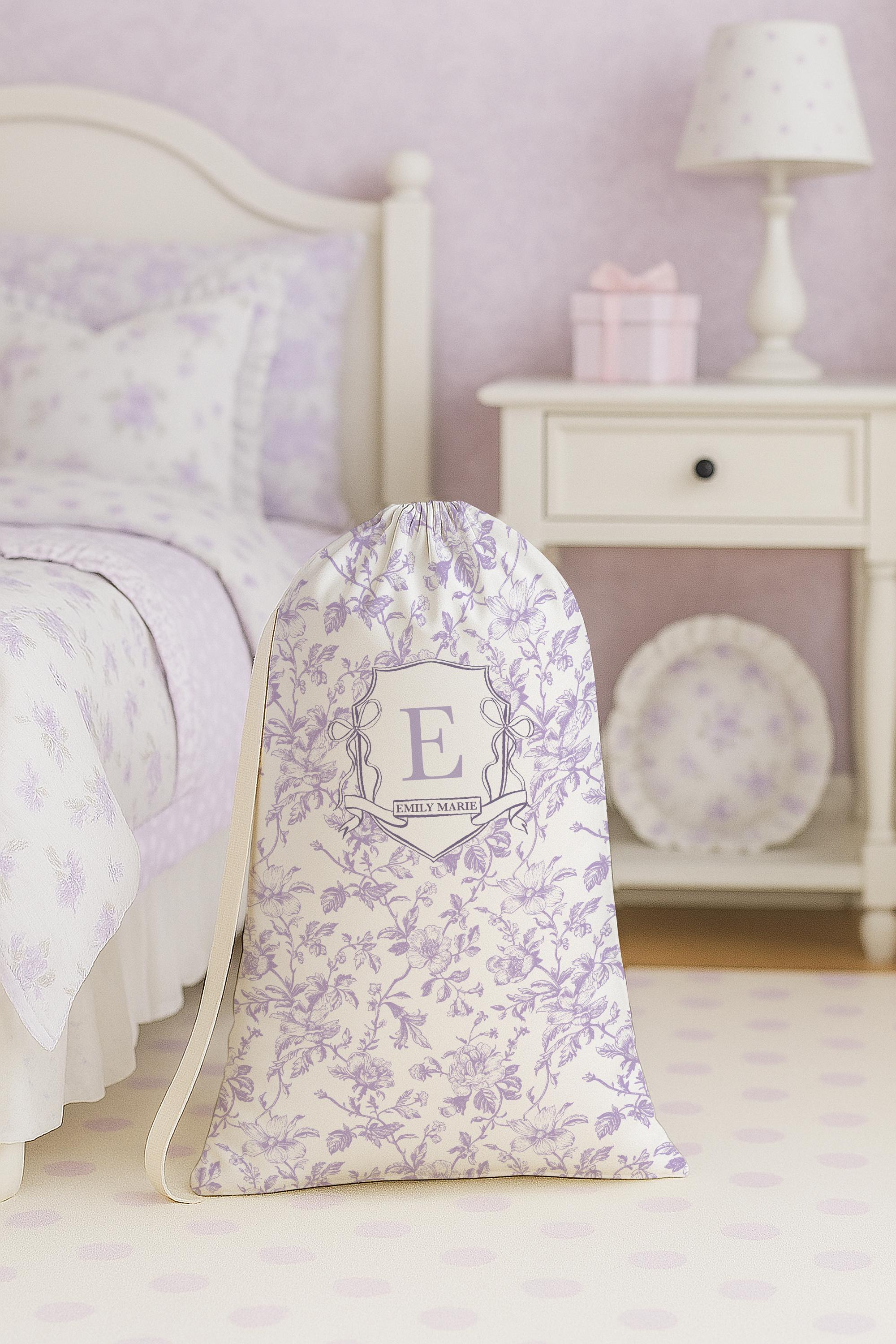 Personalized Laundry Bag Custom Laundry Hamper Toile Chinoiserie Girl Dorm Room Decor Graduation Gift College Gift Camp Gift Back To Campus