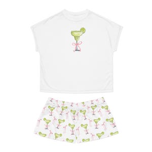 Margarita Pajamas Bridesmaid Pajamas Pink Bow Pajamas Coquette Pajamas Girly Matching Pajama Set Pajamas Gift For Her Cute PJ Set Women