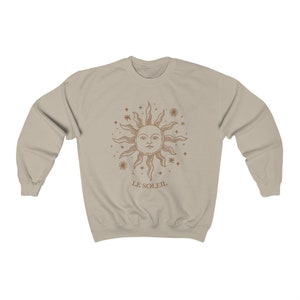 Celestial Shirt Sun and Moon Shirt Sun Crewneck Alt Clothing Aesthetic Hoodie Indie Clothing Light Academia Oversized Sweatshirt Vintage image 4