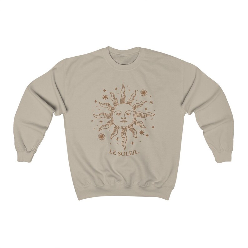 Celestial Shirt Sun and Moon Shirt Sun Crewneck Alt Clothing Aesthetic Hoodie Indie Clothing Light Academia Oversized Sweatshirt Vintage image 4