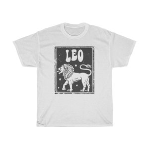 Leo Shirt Zodiac tee Leo Birthday Gift Astrology Clothing Trendy Vintage Oversized tshirt Indie Cothes Aesthetic Alt Clothing Tarot Card image 4