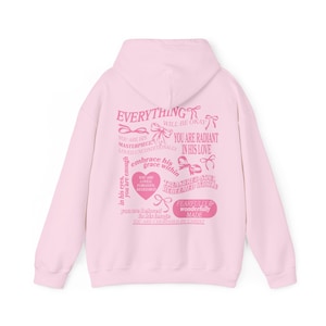 Christian Coquette Hoodie Pink Christian Hoodie Jesus Hoodie Bow Hoodie Faith Hoodie Christian Merch Christian Gifts Jesus Sweatshirt image 6