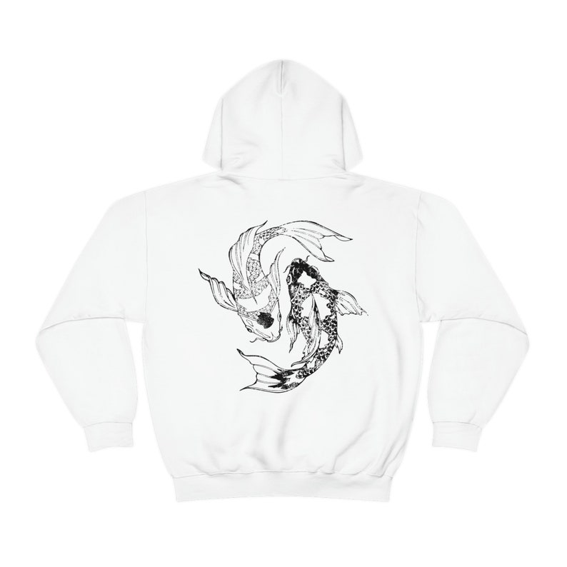 Goth Hoodie Grunge Hoodie Vintage Hoodie Oversized Hoodie Y2k Hoodie Koi Fish Hoodies Japanese Hoodie Gothic Clothes Emo Punk Hoodie image 8