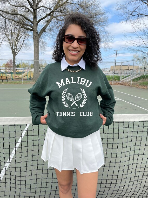 Tennis skirt with oversized sweatshirt sale