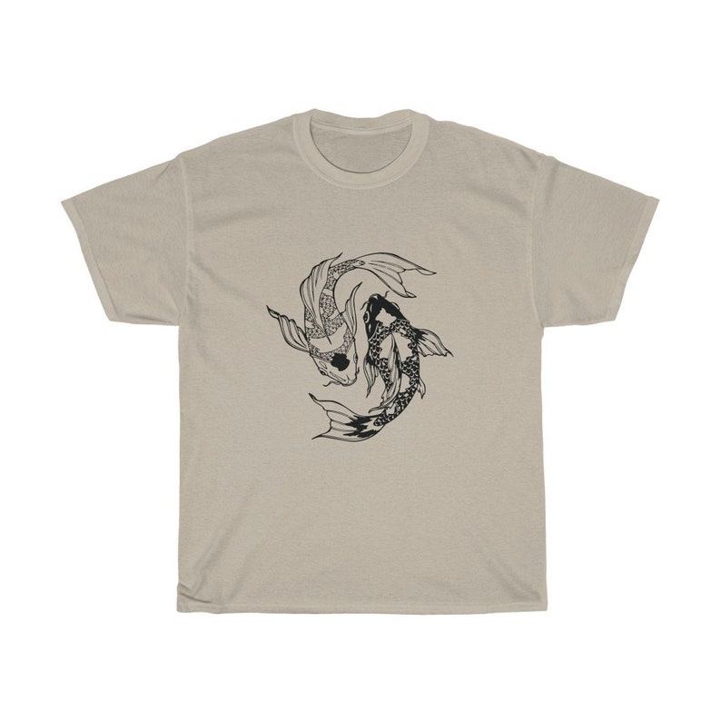Koi Fish Camisa Estética Japonesa Street Wear Camiseta Japonesa Vintage Crewneck Suerte Camisa Estética Ropa Alt Ropa Arte Japonés imagen 4