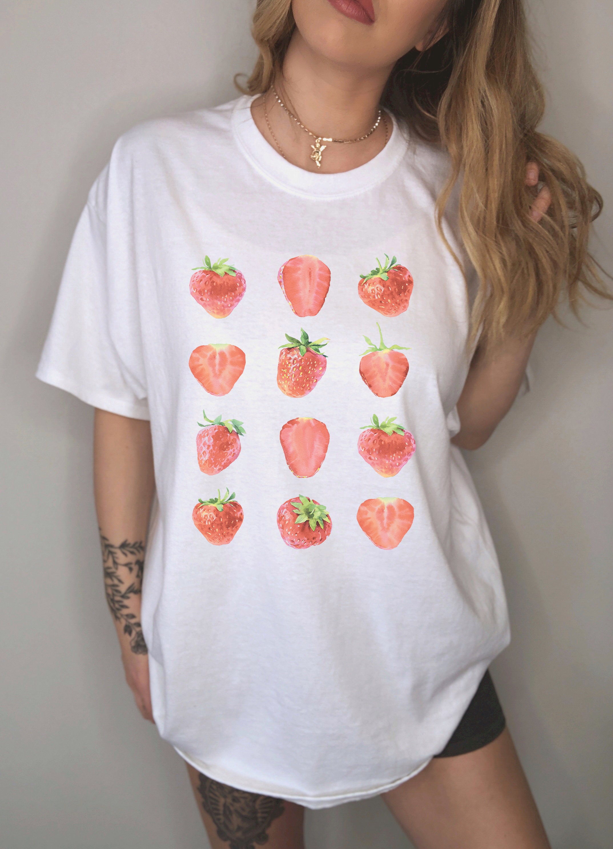 Strawberry Shirt Strawberry Clothes Strawberry Top Botanical | Etsy