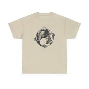 Koi Fish Shirt Oversized Shirt Japanese Shirt Edgy Graphic Tee Japanese Streetwear Alt Clothing Grunge Clothes Goth Clothes Plus Size Goth image 5