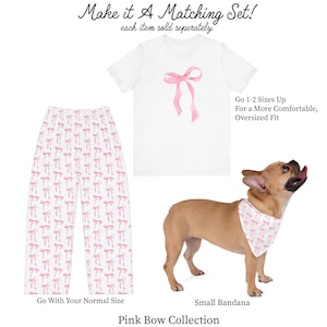 Coquette Pajamas Pink Bow Pajamas Cute Pajamas Coquette Clothing Balletcore Personalized Pajamas Set Bridesmaid Pajamas Gift For Her image 2