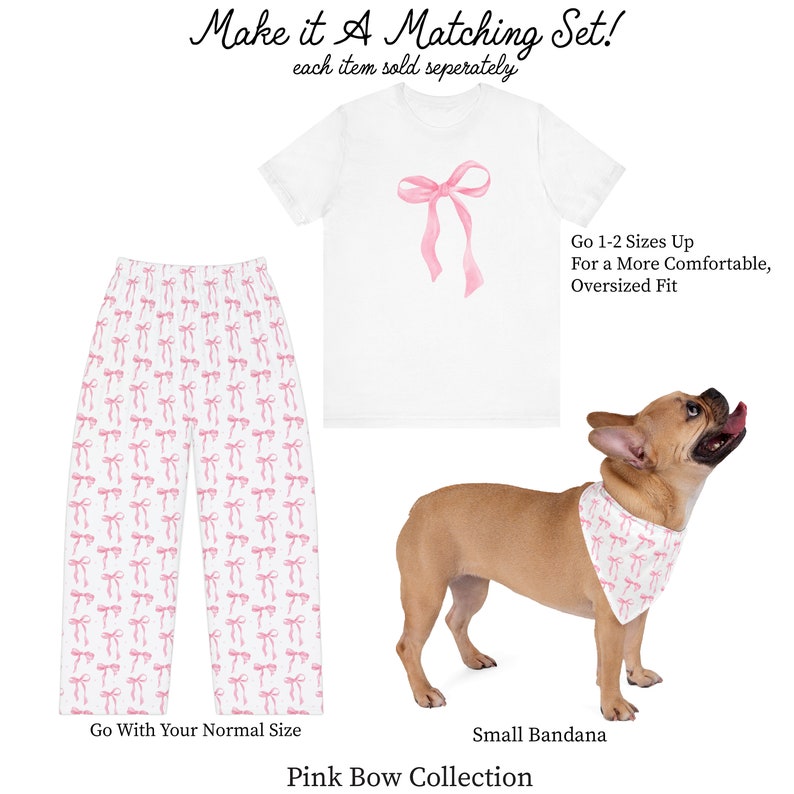 Coquette Pajamas Pink Bow Pajamas Cute Pajamas Coquette Clothing Balletcore Personalized Pajamas Set Bridesmaid Pajamas Gift For Her image 2