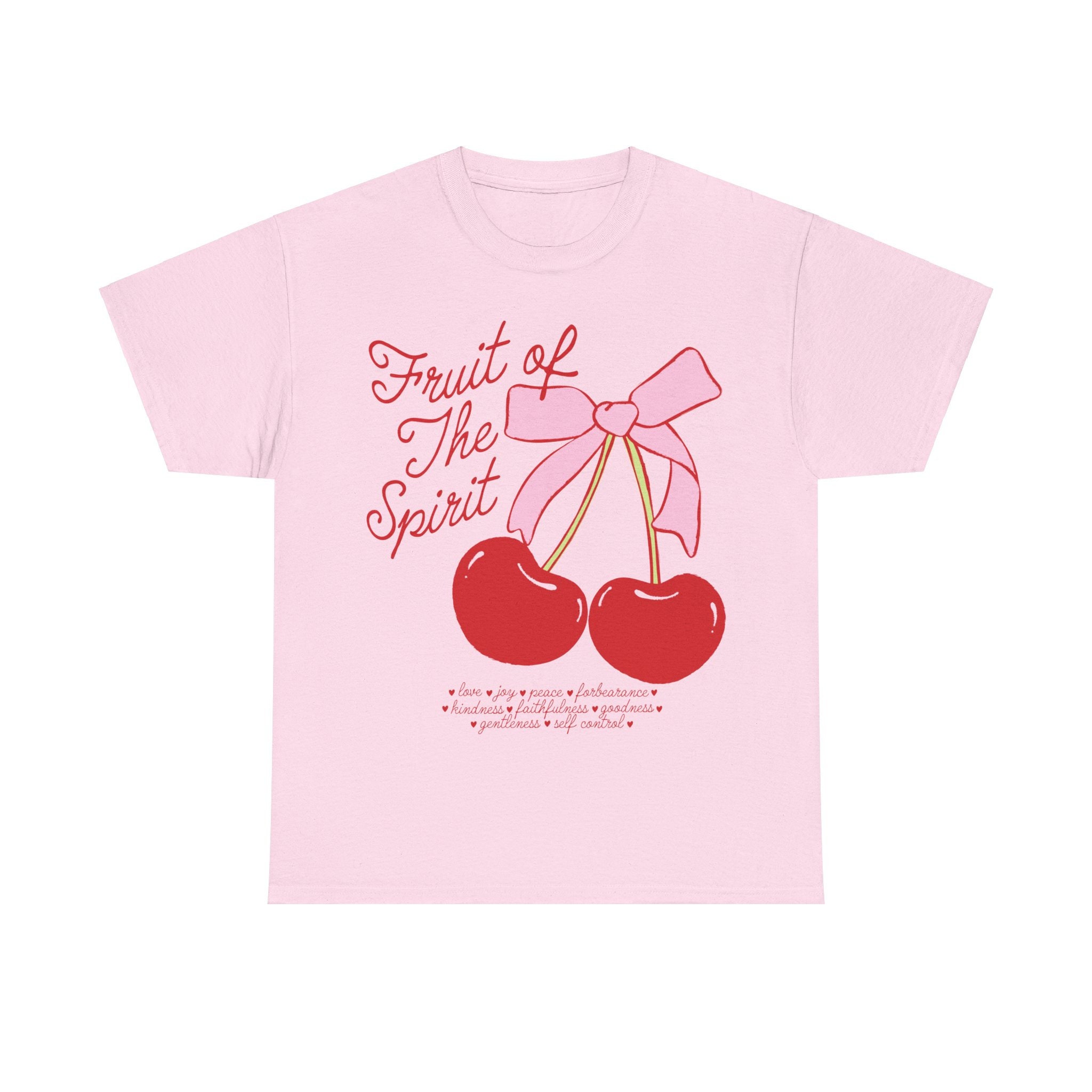 Christian Pink Coquette Shirt Fruit of the Spirit Shirt Cherry Bow ...