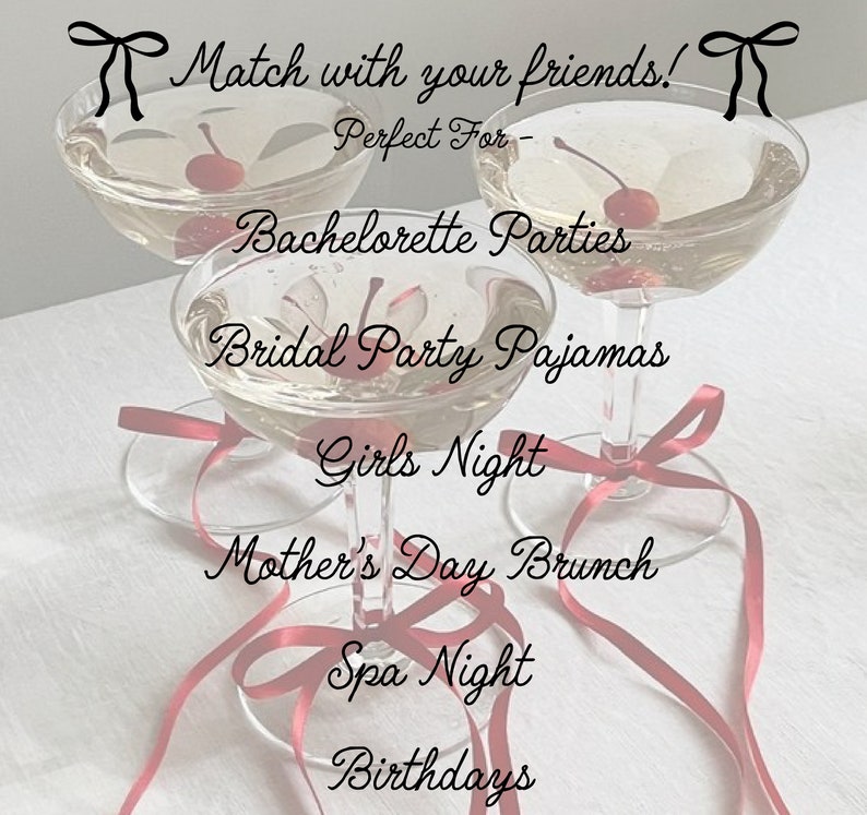 Coquette Pajamas Pink Bow Pajamas Cute Pajamas Coquette Clothing Balletcore Personalized Pajamas Set Bridesmaid Pajamas Gift For Her image 7