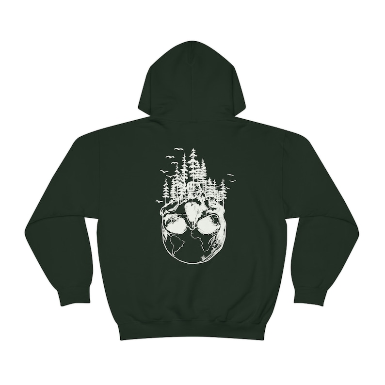 Goth Hoodie Nature Hoodie Cottagecore Hoodie Mens Skull Skeleton Hoodie Granola Girl Mountain Hoodie Fairycore Clothing Goblincore Clothing image 5