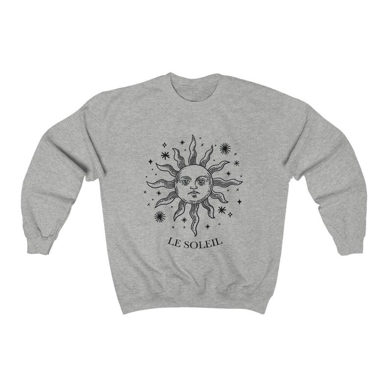 Celestial Shirt Sun and Moon Shirt Sun Crewneck Alt Clothing Aesthetic Hoodie Indie Clothing Light Academia Oversized Sweatshirt Vintage image 7