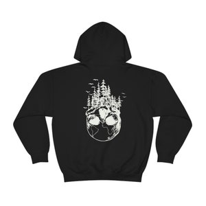 Goth Hoodie Nature Hoodie Cottagecore Hoodie Mens Skull Skeleton Hoodie Granola Girl Mountain Hoodie Fairycore Clothing Goblincore Clothing image 8
