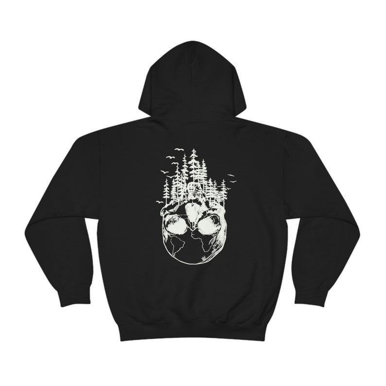 Goth Hoodie Nature Hoodie Cottagecore Hoodie Mens Skull Skeleton Hoodie Granola Girl Mountain Hoodie Fairycore Clothing Goblincore Clothing image 8