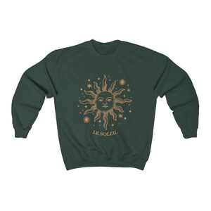 Celestial Shirt Sun and Moon Shirt Sun Crewneck Alt Clothing Aesthetic Hoodie Indie Clothing Light Academia Oversized Sweatshirt Vintage image 5