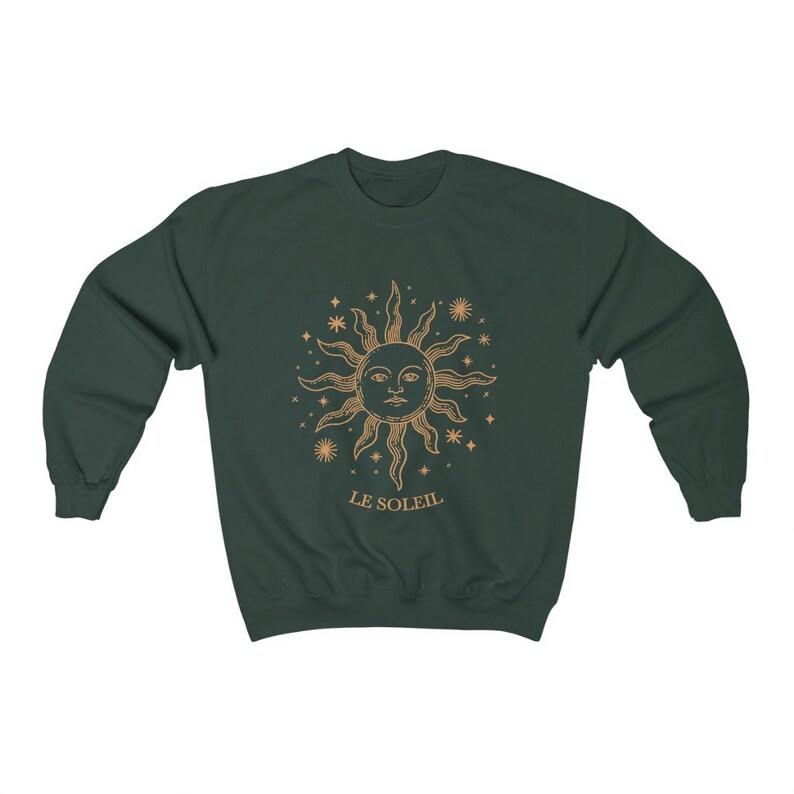 Celestial Shirt Sun and Moon Shirt Sun Crewneck Alt Clothing Aesthetic Hoodie Indie Clothing Light Academia Oversized Sweatshirt Vintage image 5
