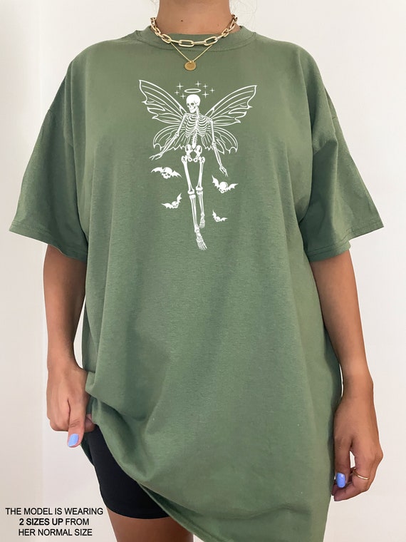 Fairy Grunge Fairycore Clothing Goblincore Clothing Fairycore Grunge Clothes  Alt Clothing Fairycore Shirt Soft Goth Edgy Dancing Skeleton -  Canada