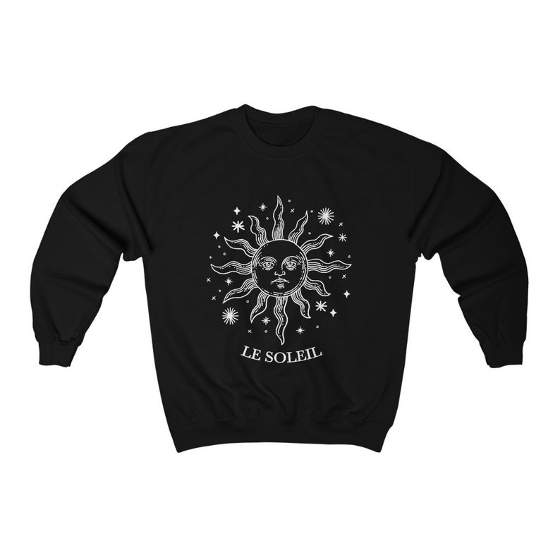Celestial Shirt Sun and Moon Shirt Sun Crewneck Alt Clothing Aesthetic Hoodie Indie Clothing Light Academia Oversized Sweatshirt Vintage image 6