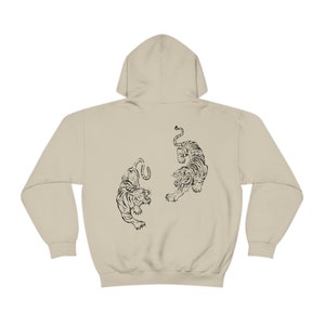 Oversized Hoodie Tiger Hoodie Vintage Hoodie Aesthetic Hoodie y2k Hoodie Preppy Hoodie Graphic Hoodies Cute Hoodies Streetwear Hoodie image 5