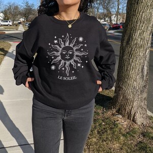 Celestial Shirt Sun and Moon Shirt Sun Crewneck Alt Clothing Aesthetic Hoodie Indie Clothing Light Academia Oversized Sweatshirt Vintage image 3