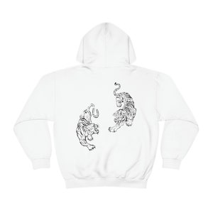 Goth moletom com capuz y2k, moletom grunge, estética, vintage, de grandes dimensões, tigre, roupas góticas, emo, roupas grunge, punk imagem 6