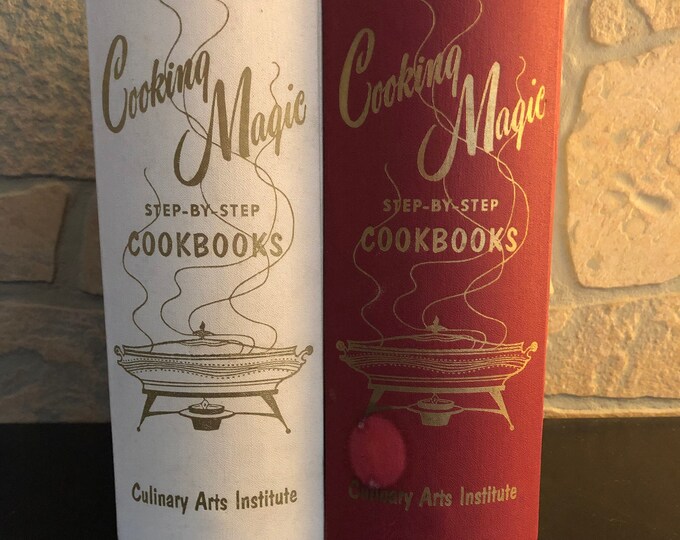 Two 1955 Cooking Magic Binders by Culinary Arts Institute 2 Cookbooks