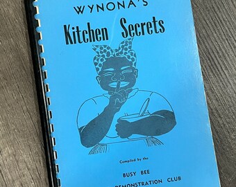 1951 Wynona's Kitchen Secrets by the Busy Bee Home Demo Club Wynona Oklahoma Cookbook Vintage Recipes