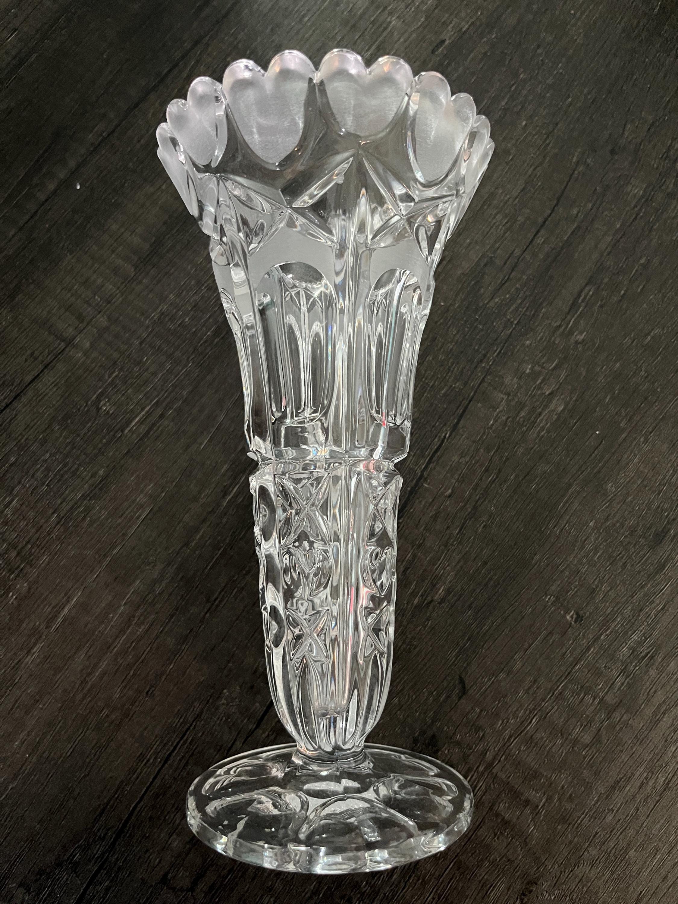 Vintage ECHT BLEIKRISTALL 24% Lead Crystal Vase 8
