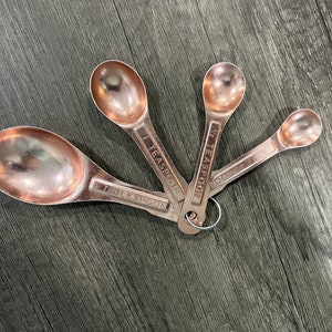 Vintage Aluminum Measuring Cups and Spoons, Circa 1950s, Retro Mid