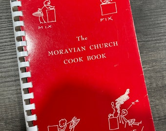 1964 Moravian Church Cookbook Wisconsin Ethnic Recipes Hungarian Cooking Vintage Cookbook