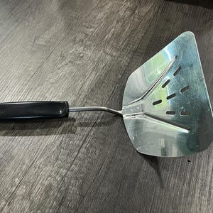 Vintage Foley Slotted Curved Spatula Nylon Handle Stainless Steel Serving Utensil