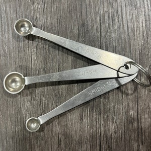 Vintage Measuring Spoons Smidgen Pinch Dash Ekco Stainless Steel 