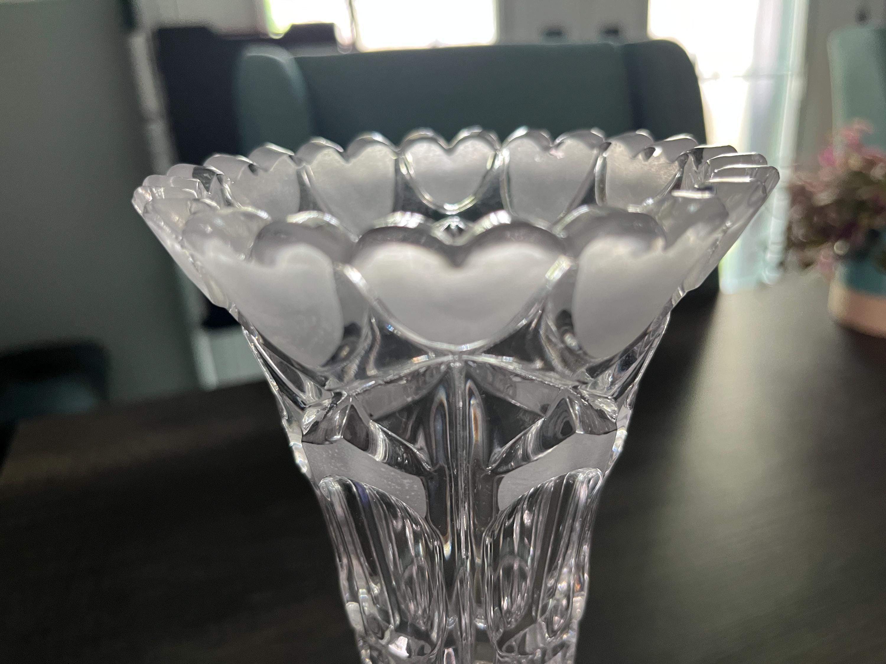 花瓶　ドイツ　hamburg　Echt Bleikristall Vintage ECHT BLEIKRISTALL 24% Lead Crystal Vase 8