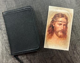 Vintage Oxford New Testament Little Black Book Printed in Belgium Bible Psalms