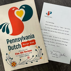 1966  Pennsylvania Dutch Recipe Book Cookbook More than 250 Fine Old Recipes with Letter Vintage Cookbook Amish Recipes