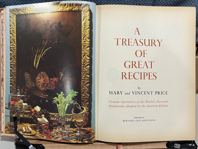 1965 A Treasury of Great Recipes 1st Edition 5th Print by Mary and Vincent Price Vintage Cookbook A image 4