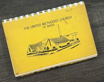 1968 United Methodist Church of Berea Cookbook, Bereea, Ohio, Vintage Cook Book Recipes