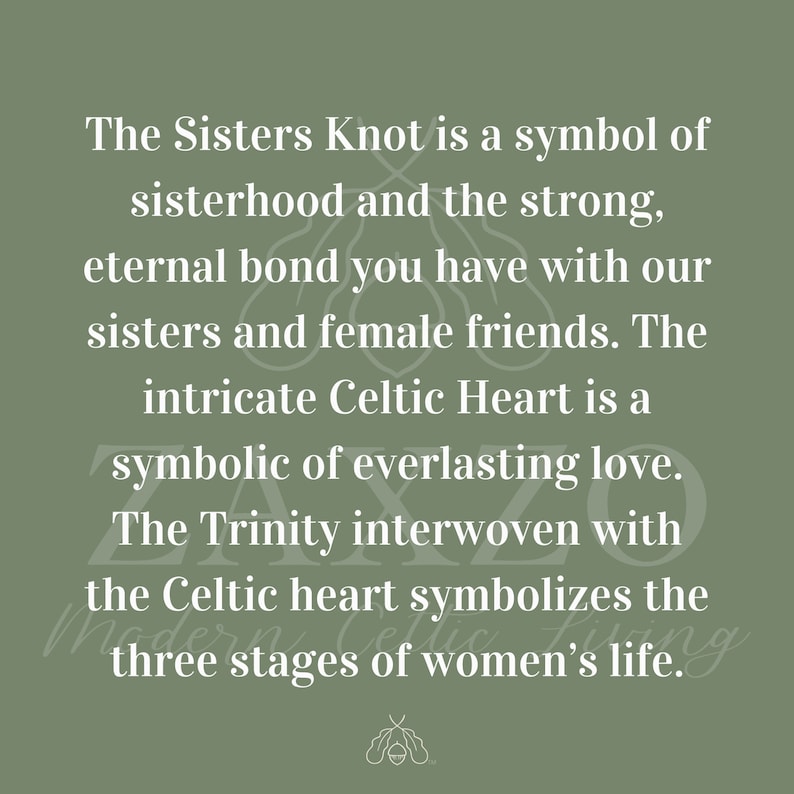 Silver Celtic Sister Knot Charm Necklace. Gaelic pendant Trinity Bail. Irish Bridesmaid Jewelry Gift. image 2