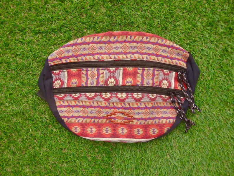 Tribal fanny pack Aztec pattern Red,Bohemian hippie bag,Hip bag,Unisex Bum bag,money belt bag,Festival waist pocket belt,boho style