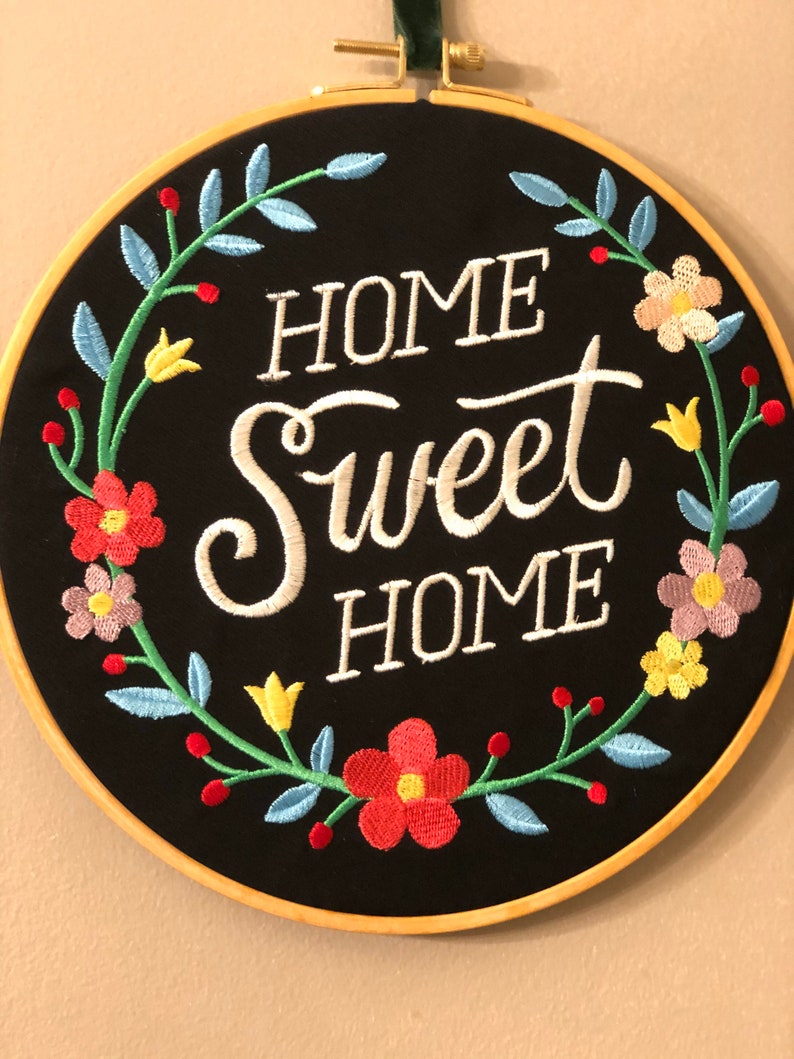 Home Sweet Home Embroidery home decor First house gift
