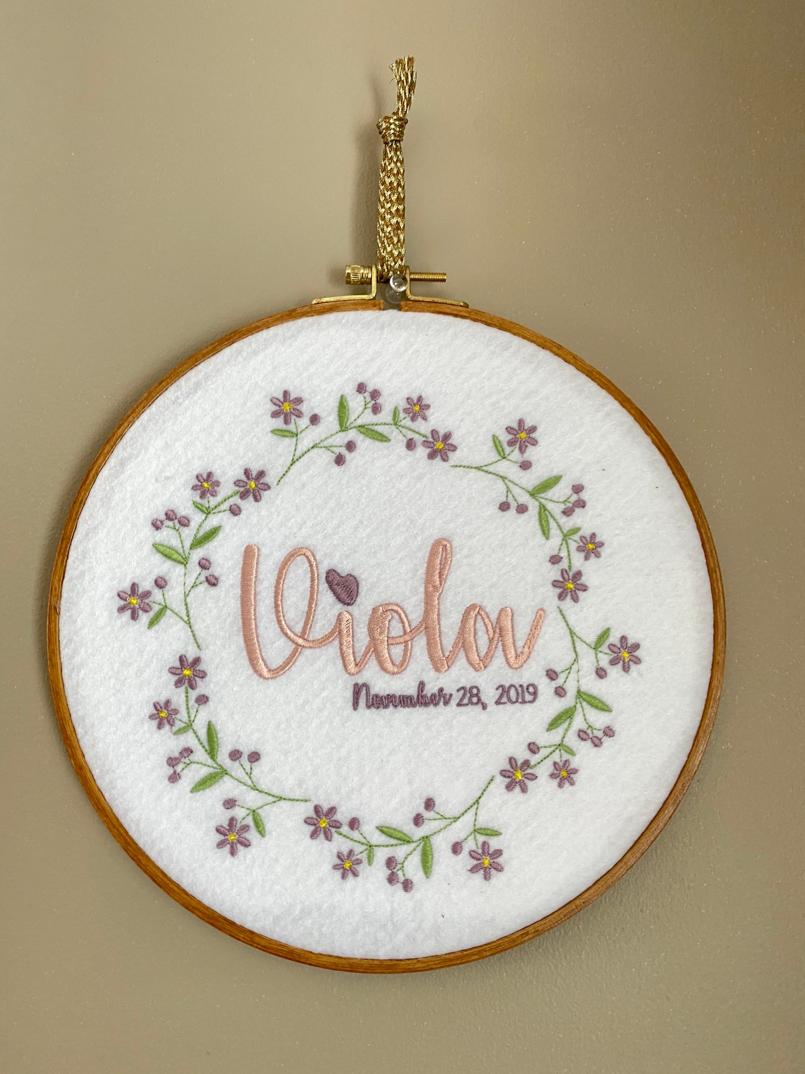 Baby Customized Embroidery hoop Nursery decoration Newborn Etsy