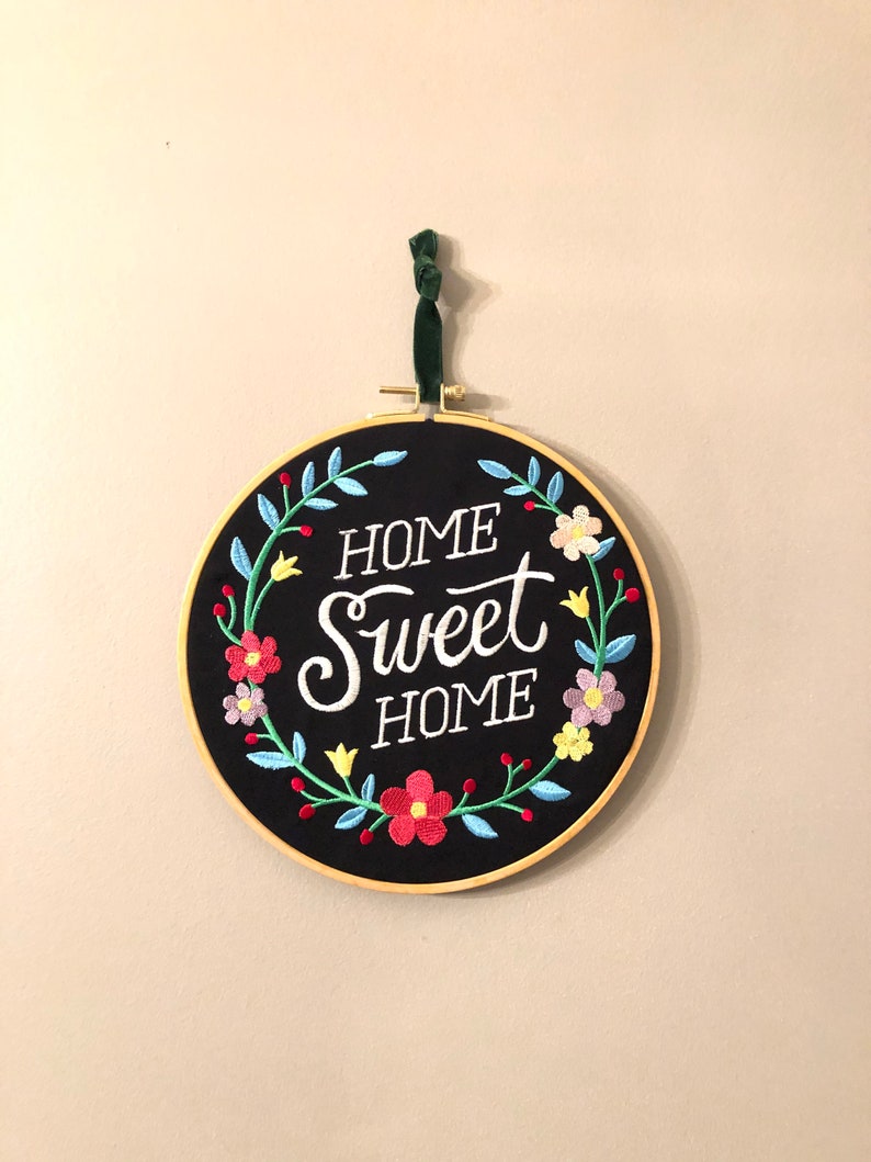 Home Sweet Home Embroidery home decor First house gift