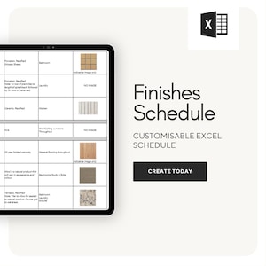 Interior Design | Interior Design Finishes Schedule | Template | Online ...