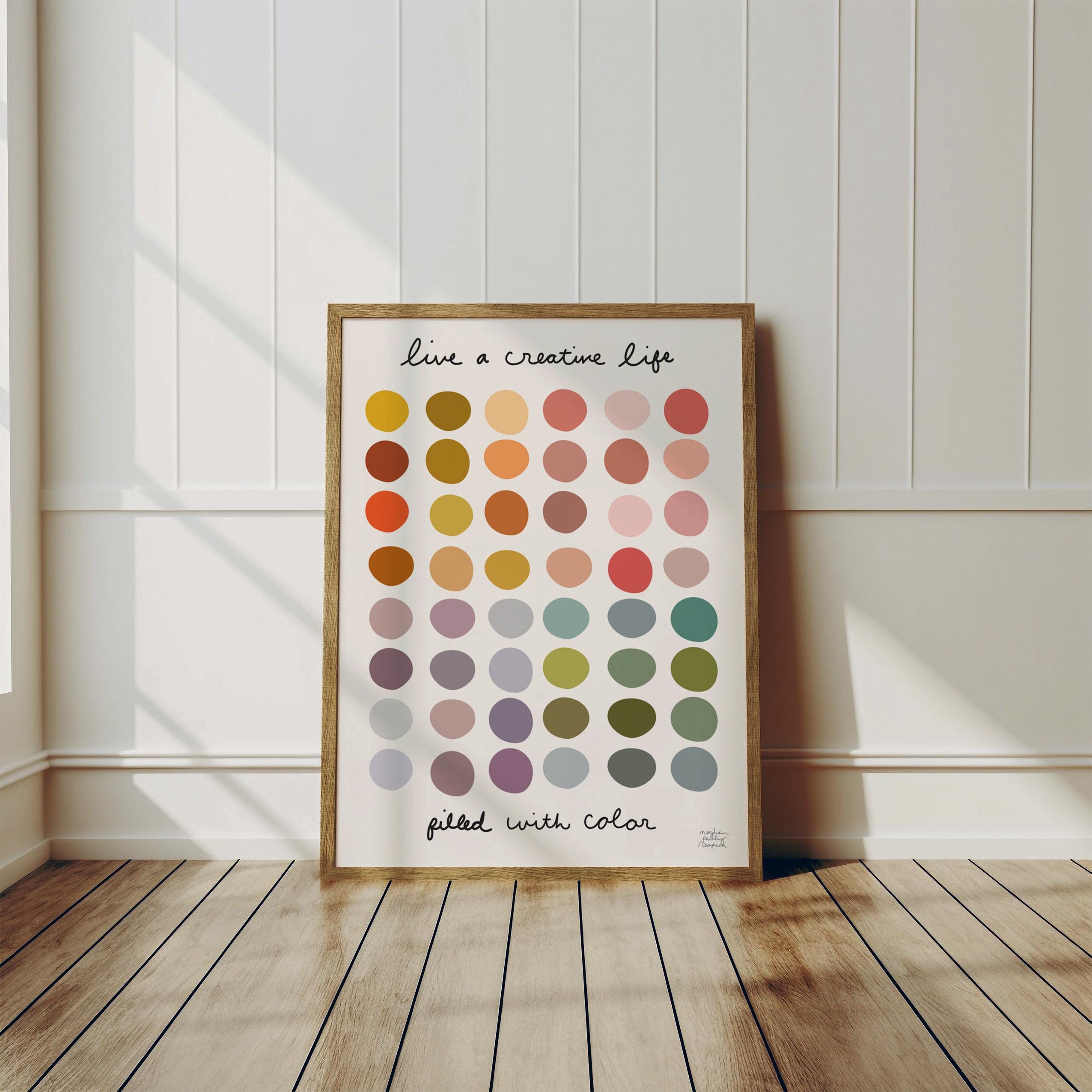 Creative Color Palette Print Studio Inspirational Wall Art Craft Room ...