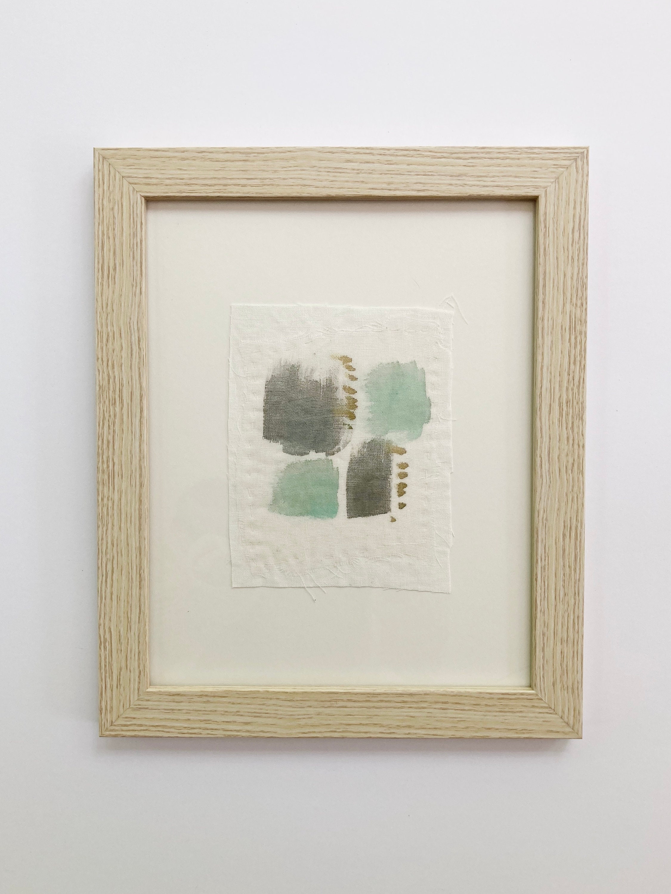 Textile Wall Art Framed Textile Fabric Wall Art Sage Green Etsy
