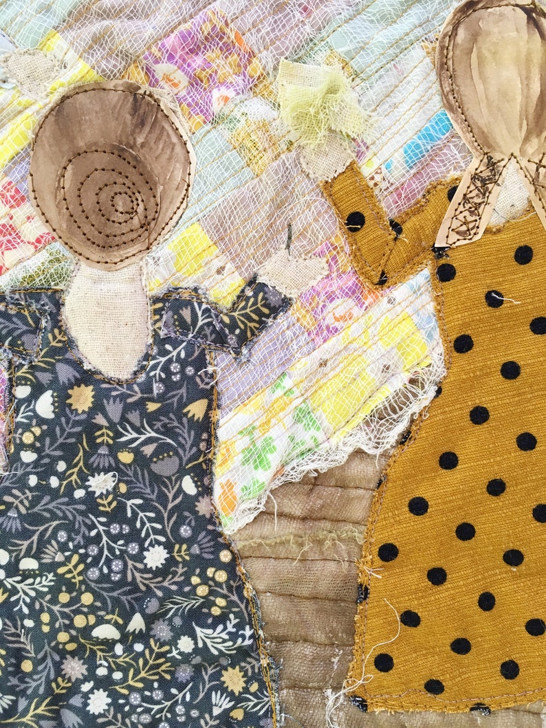 Quilted Wall Hanging Textile Wall Art Textile Wall Hanging Fabric Wall Art Poem Embroidered Wall