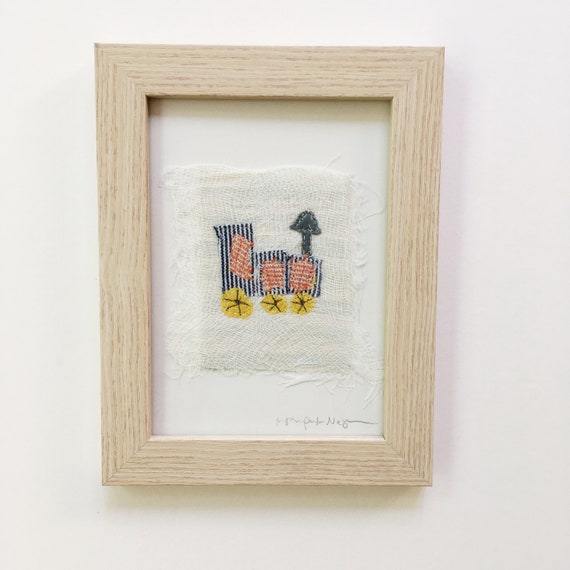 Textile Wall Art Train Decor Small Framed Baby Boy - Small Framed Wall Pictures Textile Wall Art Train Decor Small Framed Baby Boy - Small Framed Wall Pictures